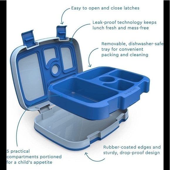 Bentgo Kids Lunch Box Container Blue - Picture 3 of 12